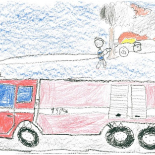 Návštěva základní a mateřské školy u hasičů